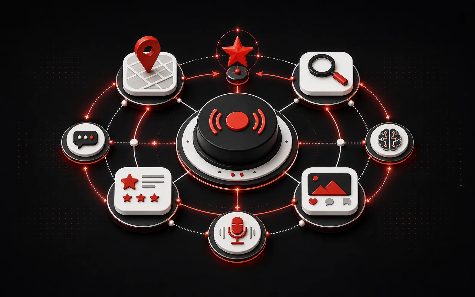 地図、検索、口コミ、SNSを全方位で仕組み化するSignalizerのイメージ